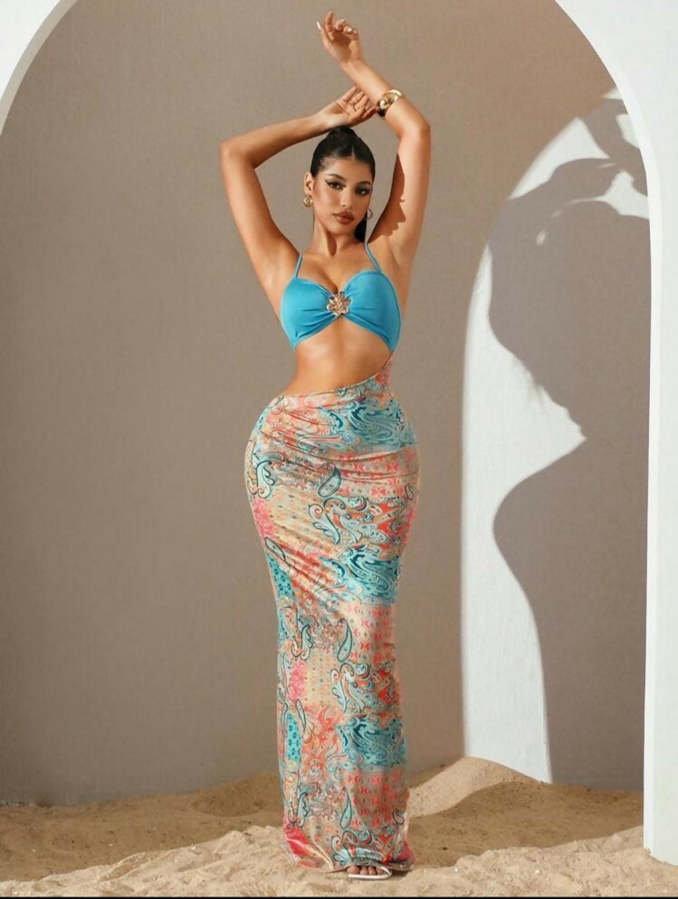Open front dress