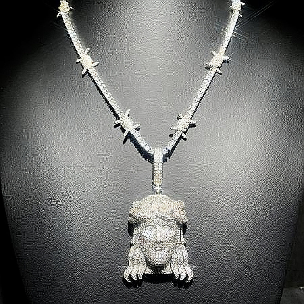 Silver Thorn and Glory necklace