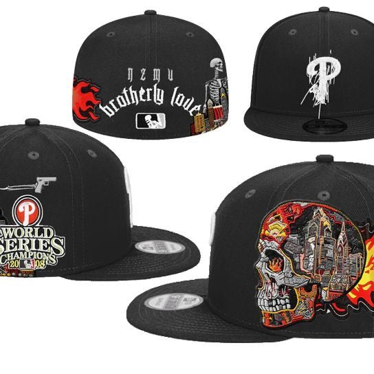 Philadelphia Phillies 'Brotherly Love' 2008 World Series Skull Edition Cap