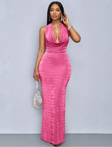 Pink open side dress