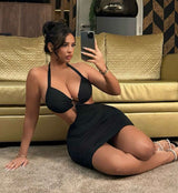 Open back 1piece dress