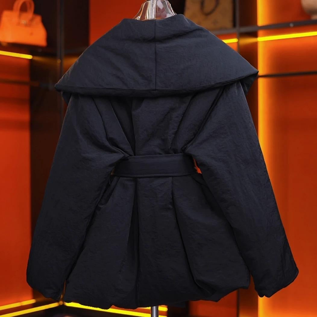 Waist-tie coat
