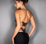 Backless patchwork butterfly dress