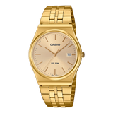 Gold circular Casio watch