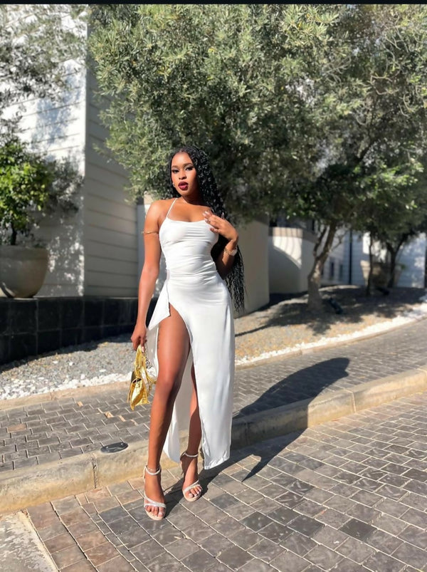 Long slit dress