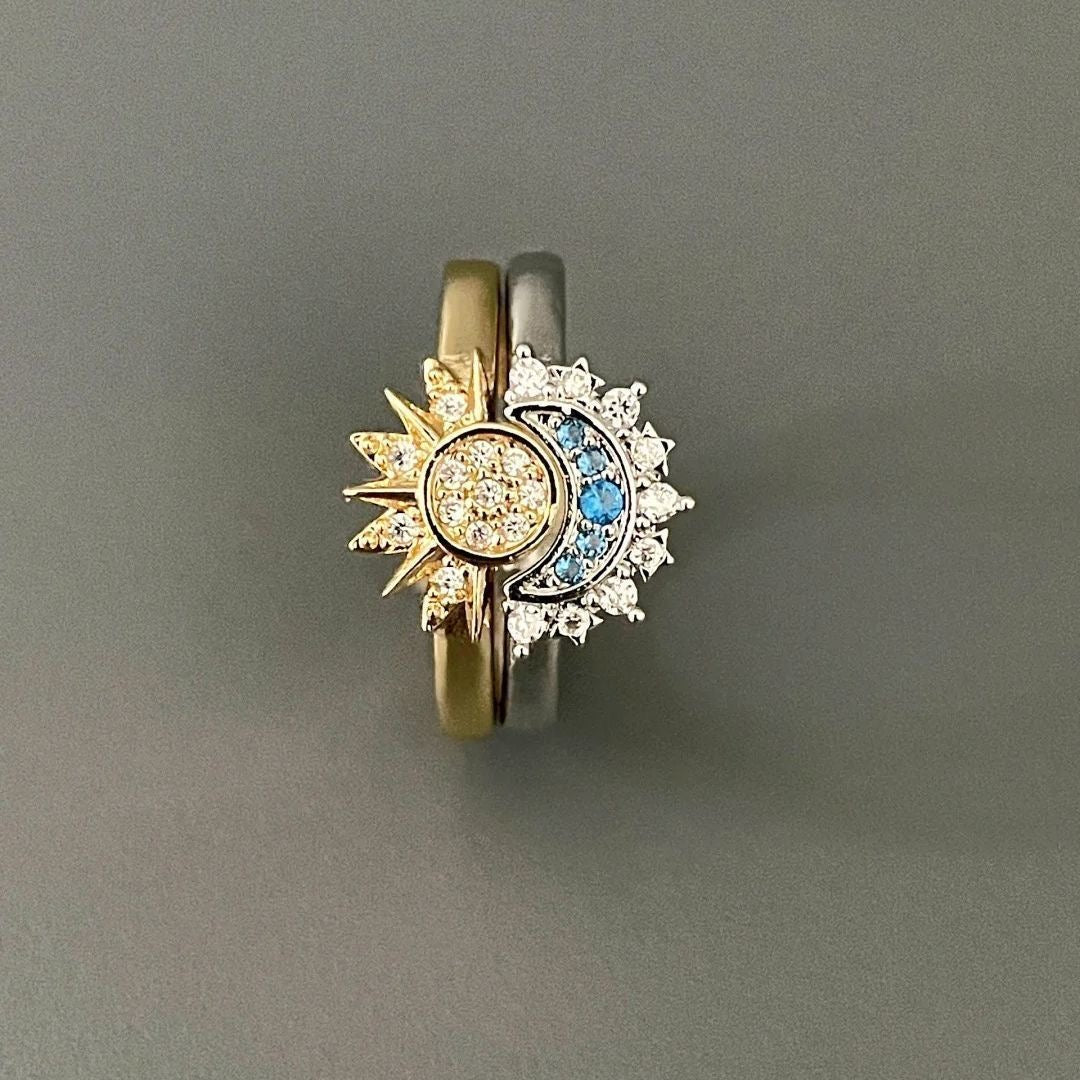 Gold Sunburst Crystal Ring