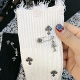 Distressed Crew Socks(2-pairs)