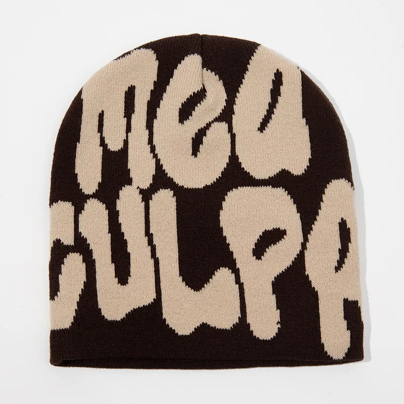 Cream CULPA Graphic Beanie