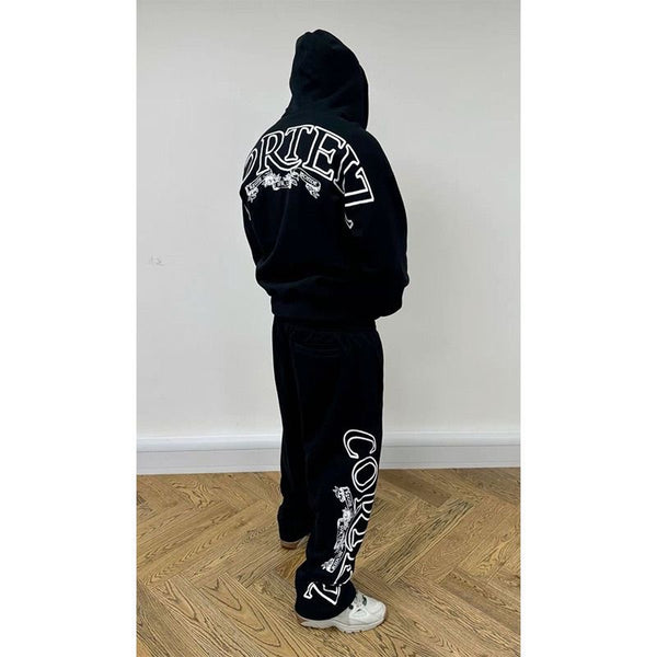 Black Corteiz Streetwear Tracksuit
