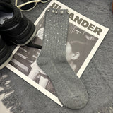 Rhinestone Crew Socks
