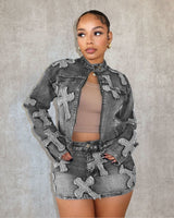 Blue Denim Cross 2-piece