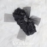 Black Lace rose garter