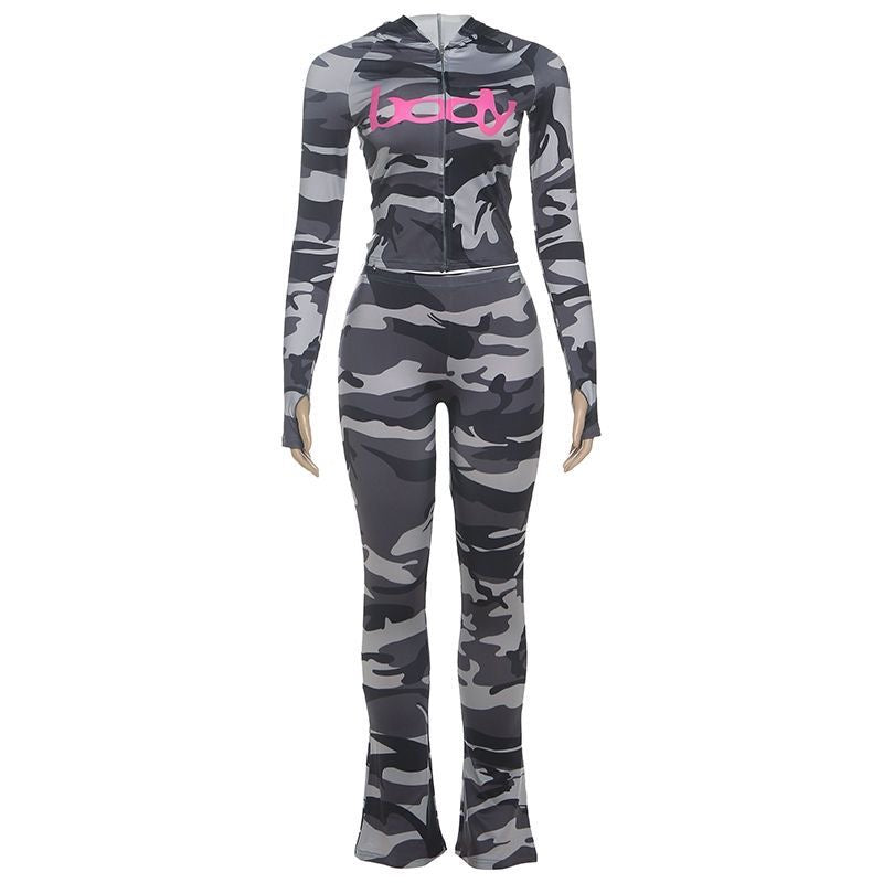 Grey camo 2 piece set