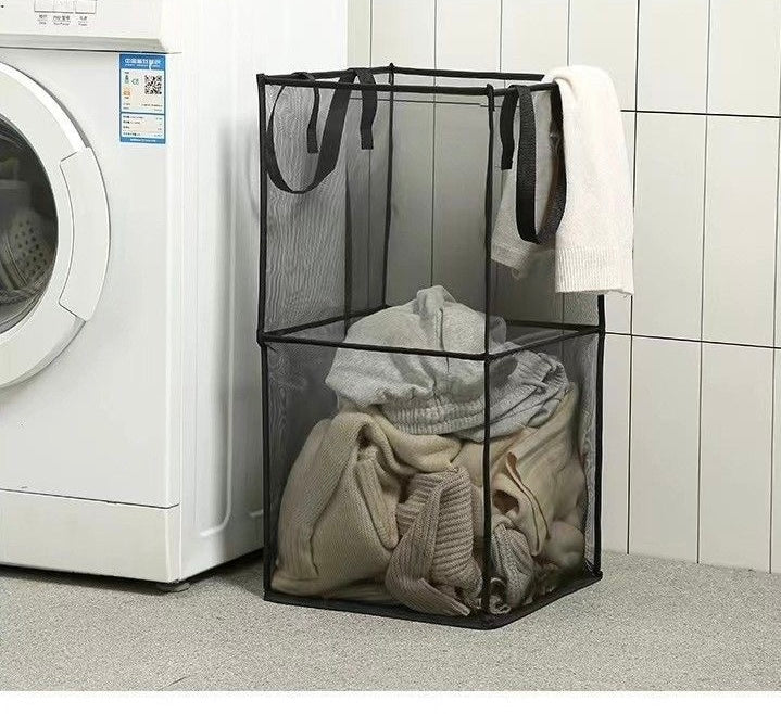 Double square laundry basket