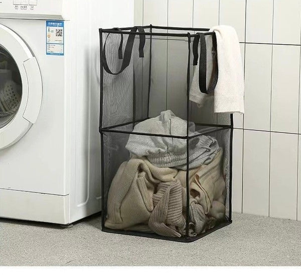 Double square laundry basket