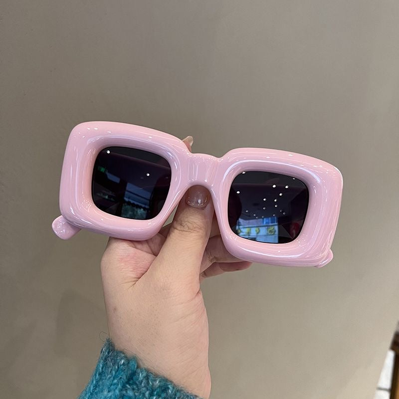 Pink chunky retro frames