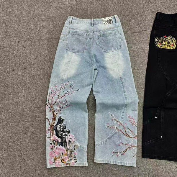 Vescartes Embroidered Jeans