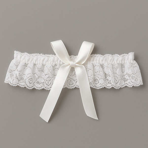 White tie lace garter