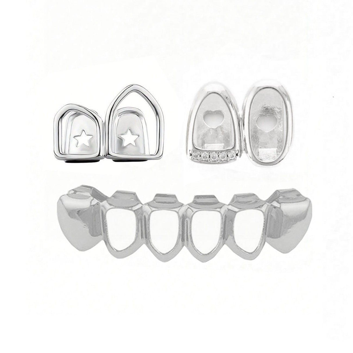 silver grill collection (top & bottom teeth)