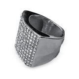 Full Pavé Crystal Block Ring