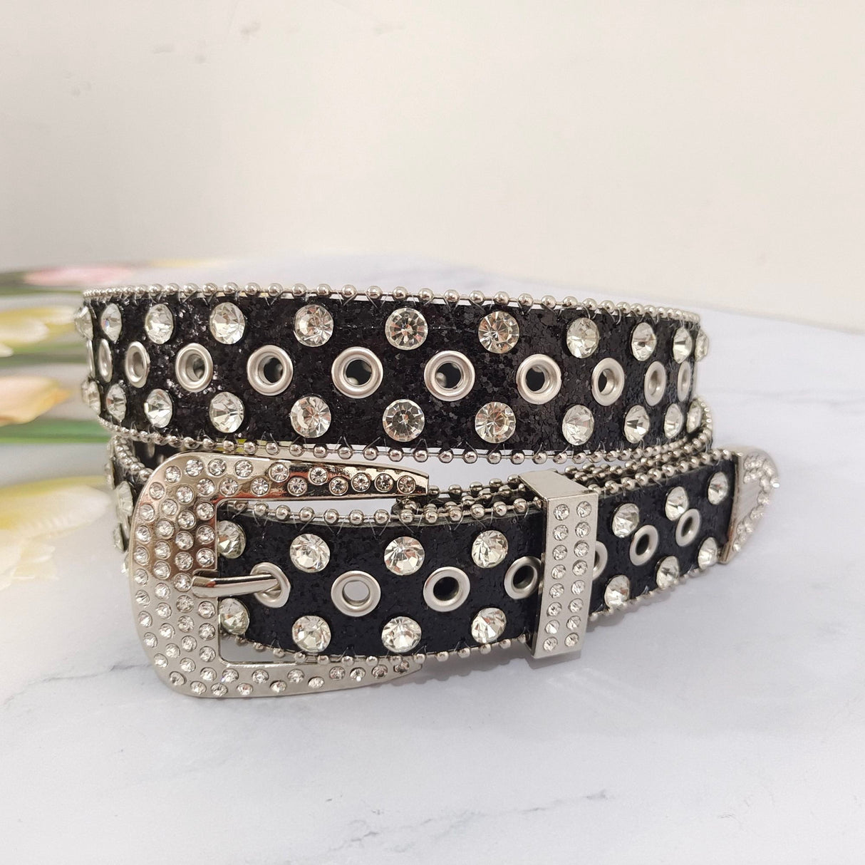 Y2K Rhinestone Western Belt