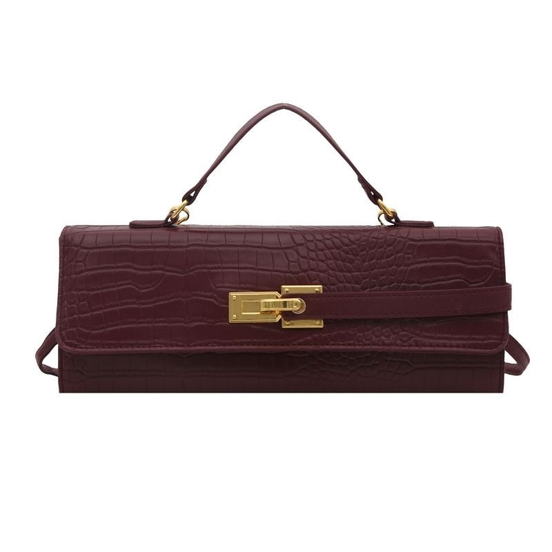 Minimalist crocodile handbag