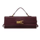 Minimalist crocodile handbag