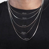 Silver snake skin necklace