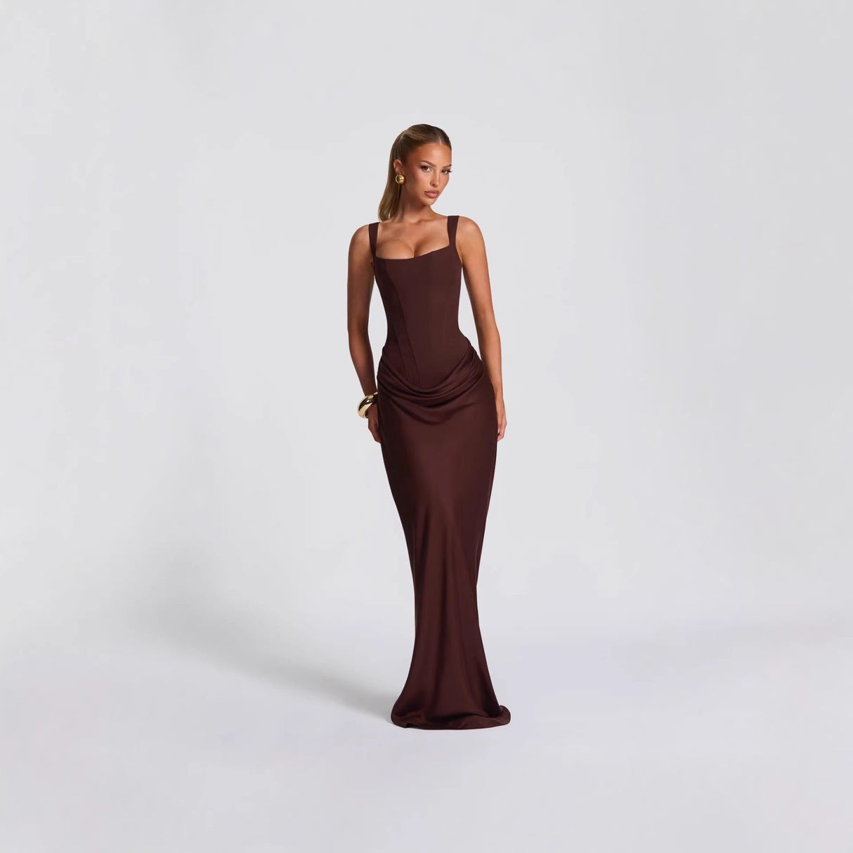 Brown cotton gown