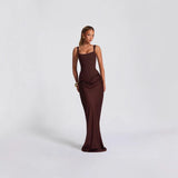 Brown cotton gown