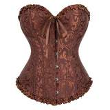 Brown strapless medieval corset