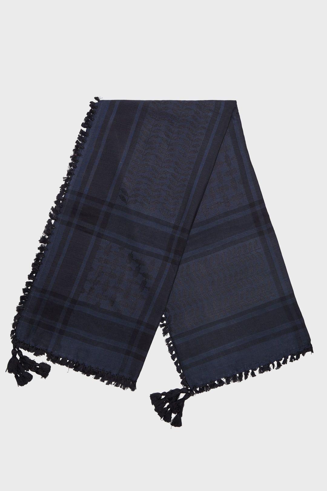 Navy blue keffiyeh scarf