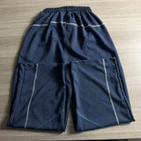 Blue Curved knife-Cut sweatpants