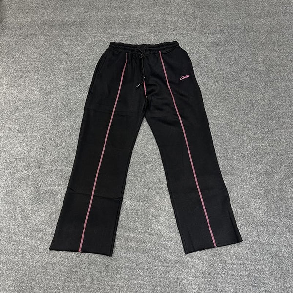 Black/pink  Corteiz stitch pants