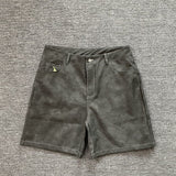 Polyester leather shorts