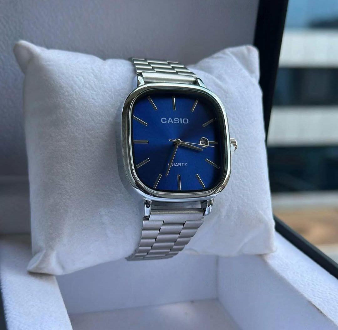Blue dial silver Casio