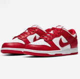 Red/white Nike dunk low