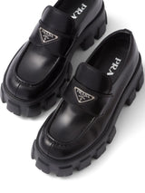Prada Monolith Brushed Leather Loafers