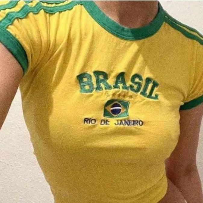Yellow Brazil tops