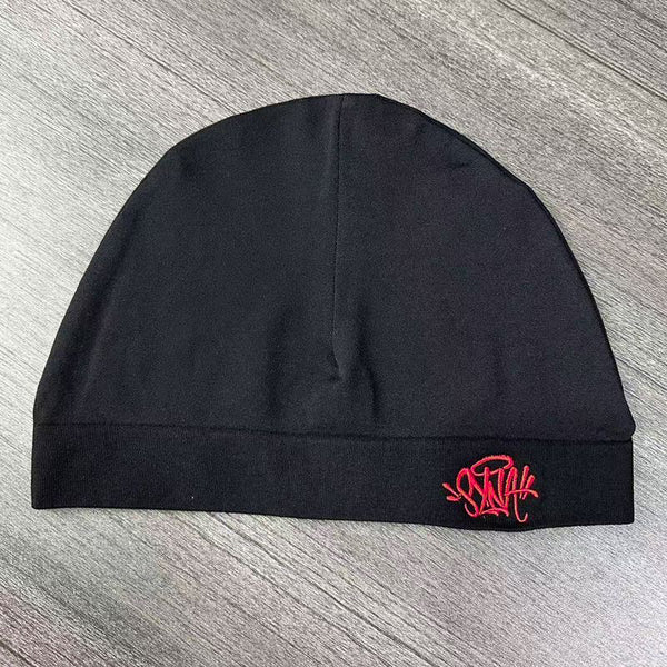 Black/red syna skull cap