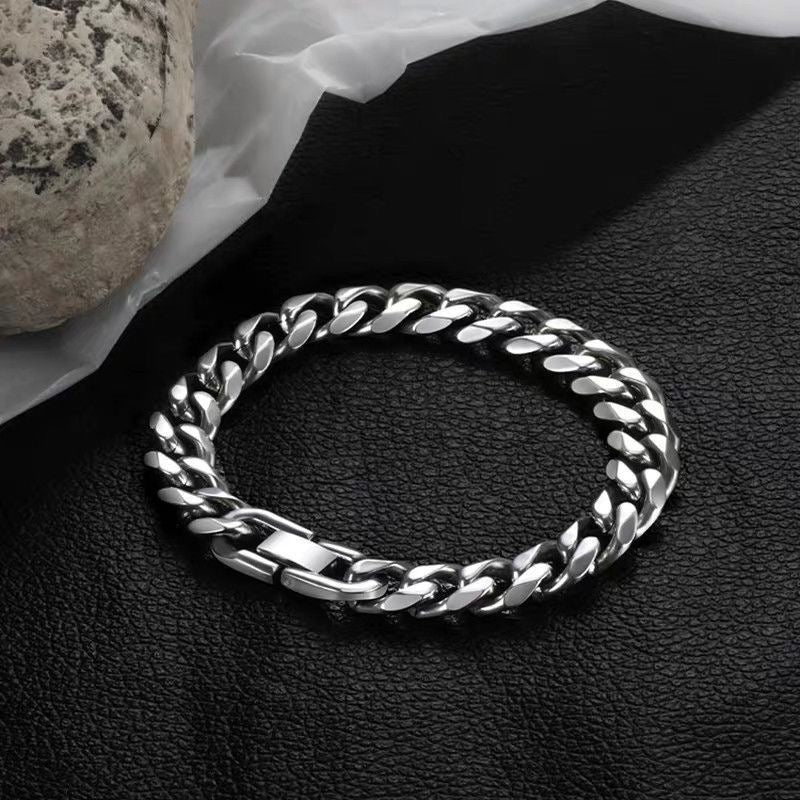 Wide Stainless steel bracelet