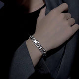 Wide Stainless steel bracelet