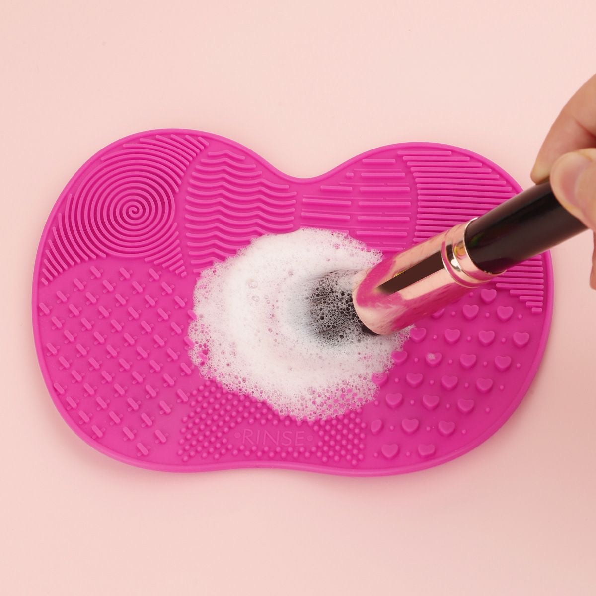 Silicone makeup brush cleaning mat