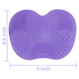 Silicone makeup brush cleaning mat
