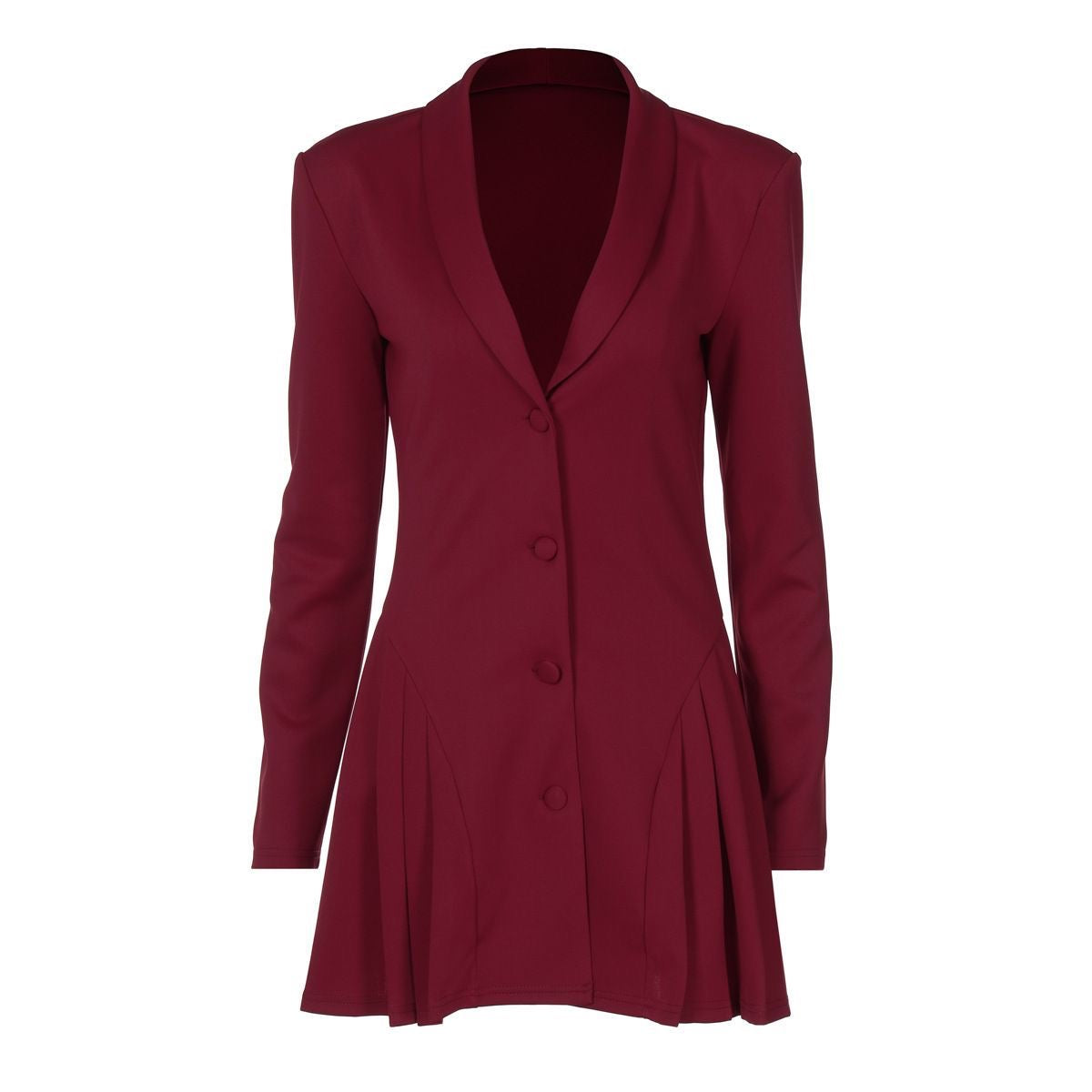 Maroon Blazer Dress