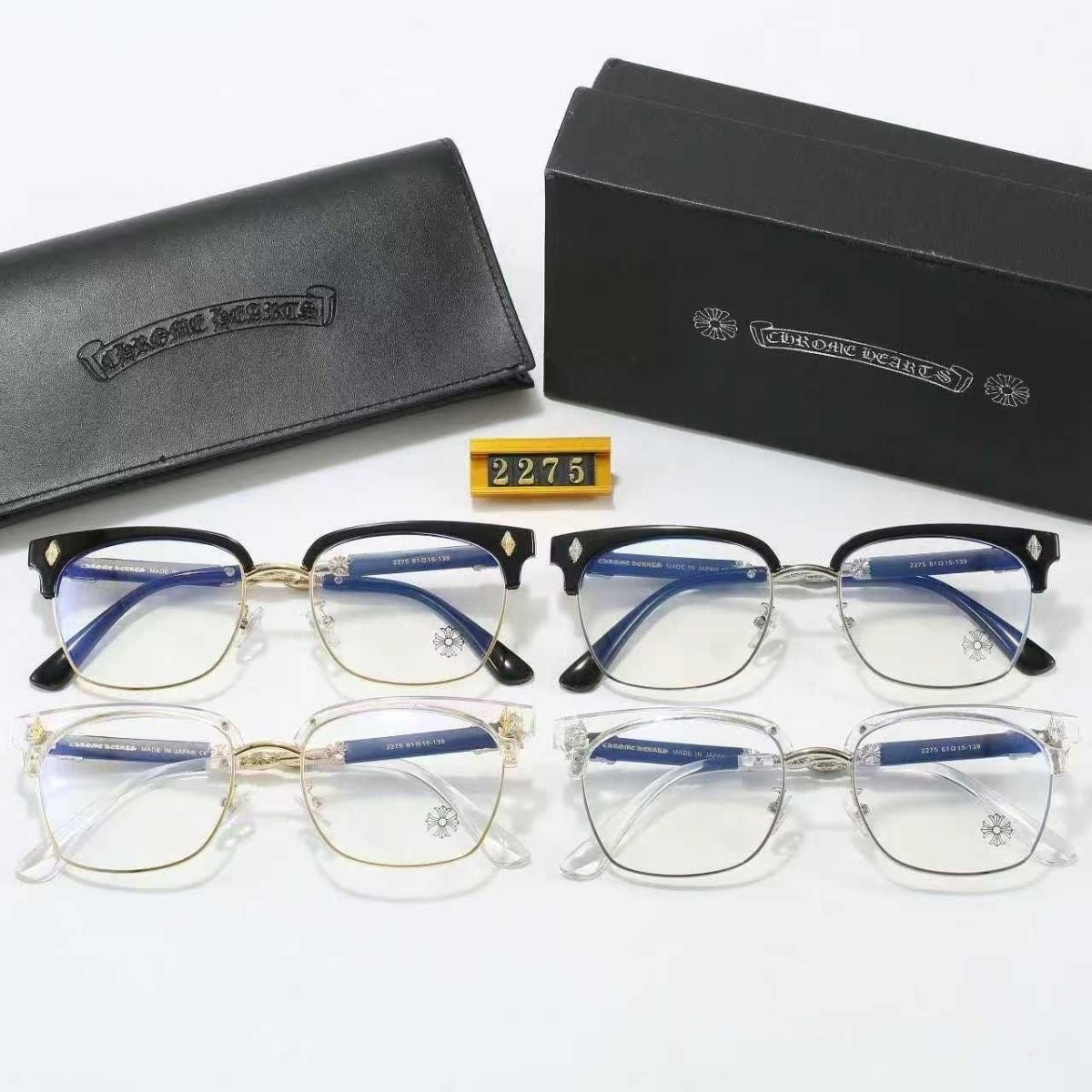 Chrome heart glasses