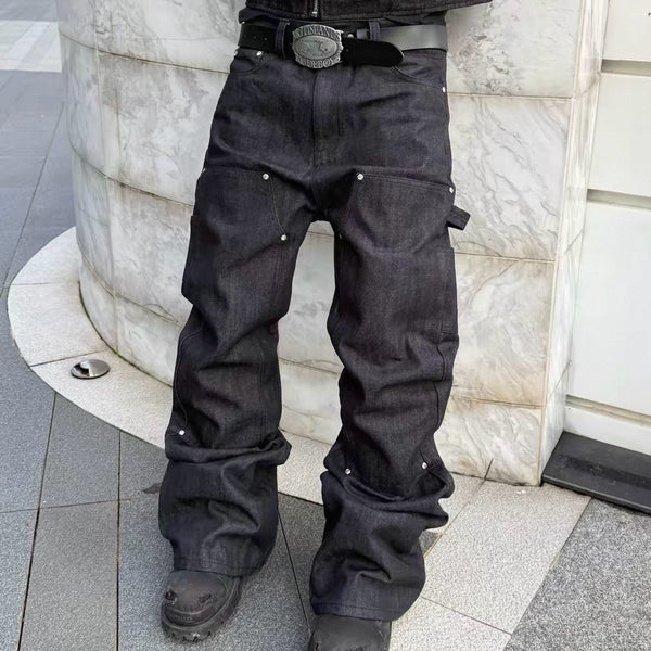 Black minimal diamond jeans