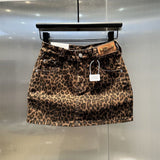 Leopard mini skirt