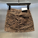 Leopard mini skirt