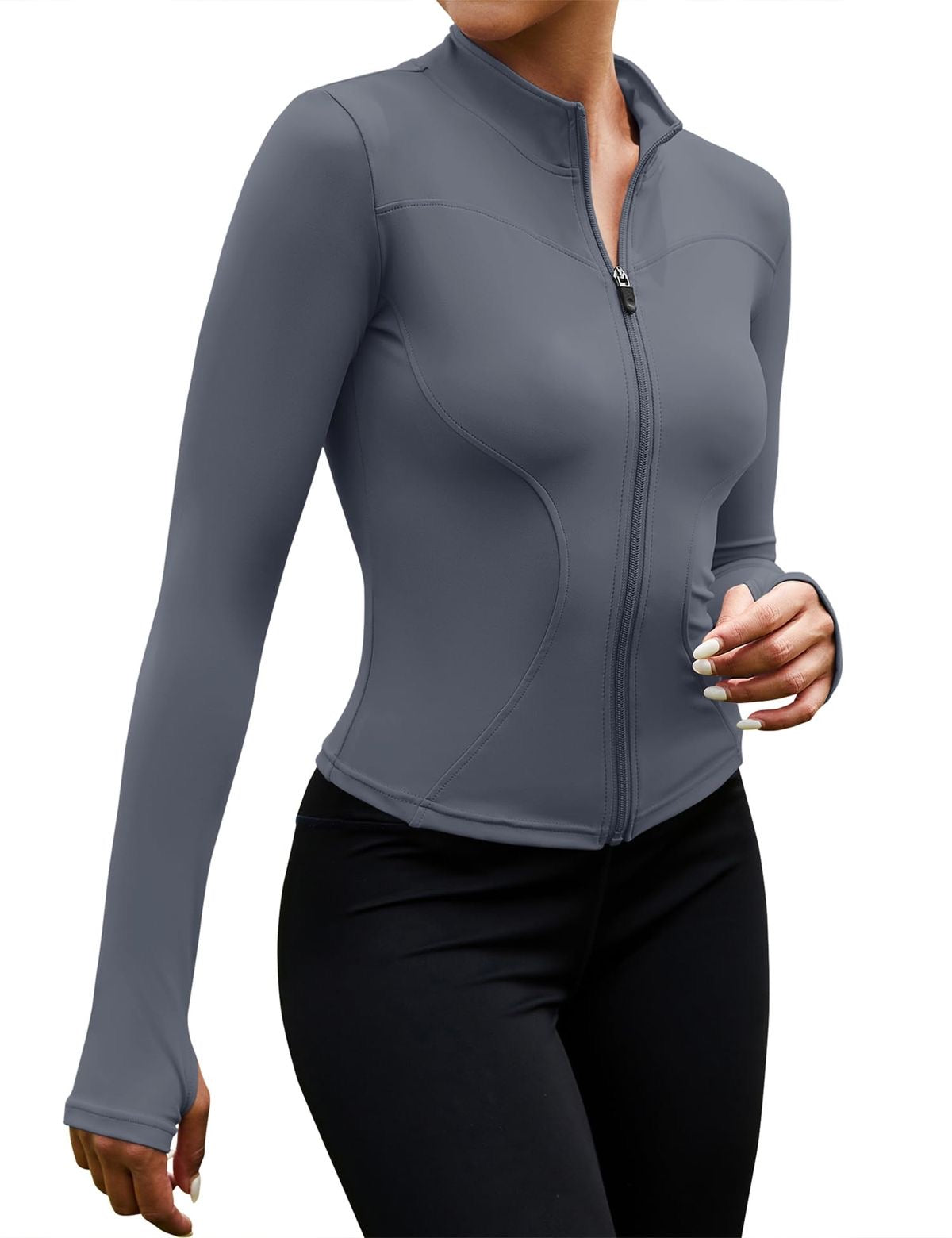 Grey Stand collar sport jacket